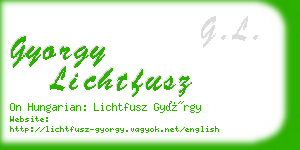 gyorgy lichtfusz business card
